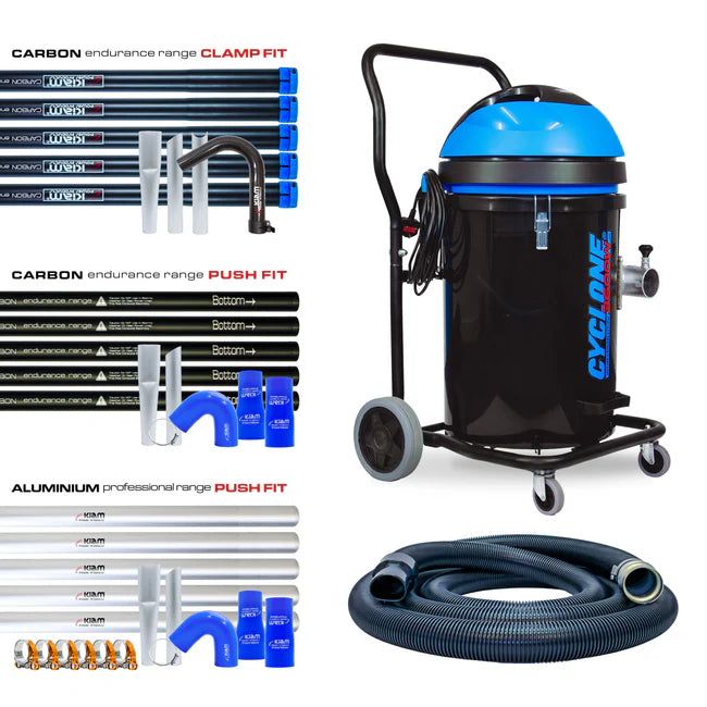 2024 Kiam CYCLONE Gutter Vacuum System 3600W Polypropylene (Black)