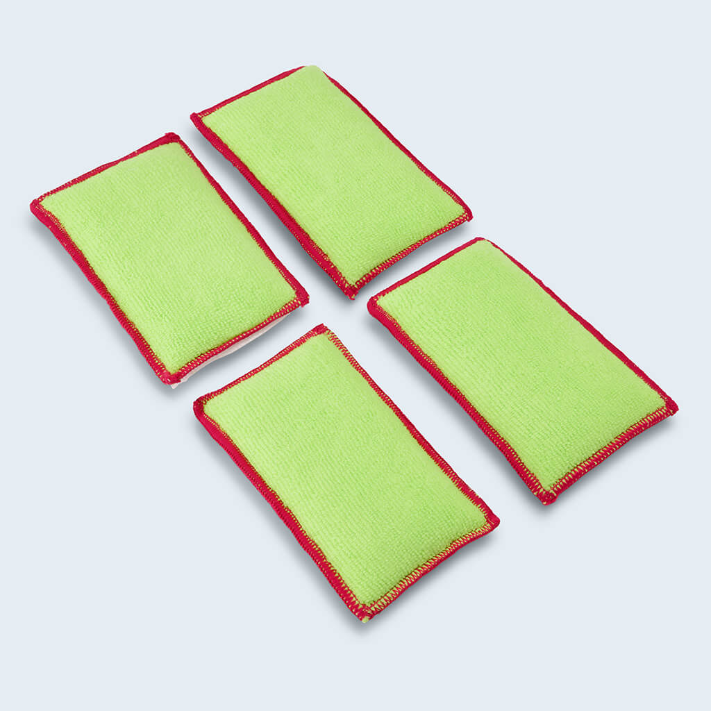 Duel Interior Scrubbing Pad | Car Interior Cleaning Tool 4 Pack