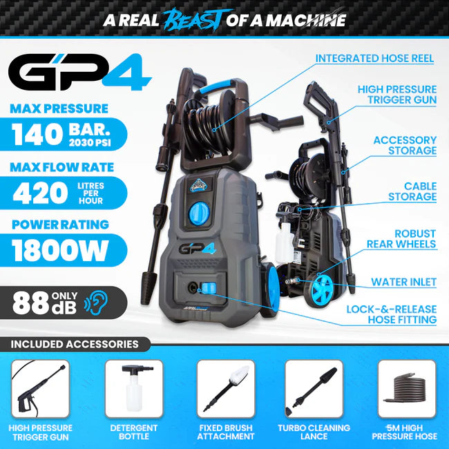 Gorilla Power GP4 Domestic Electric Pressure Washer | 1800W