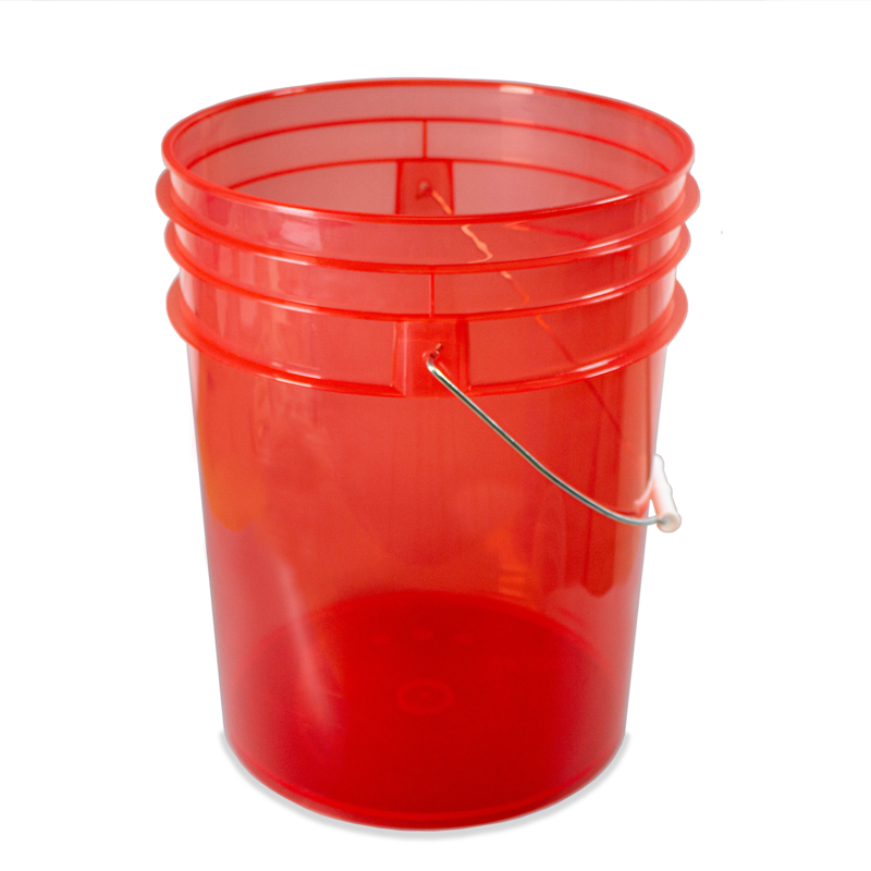 Grit Guard Wash Bucket - Clear Red | 20L Detailing Buckets