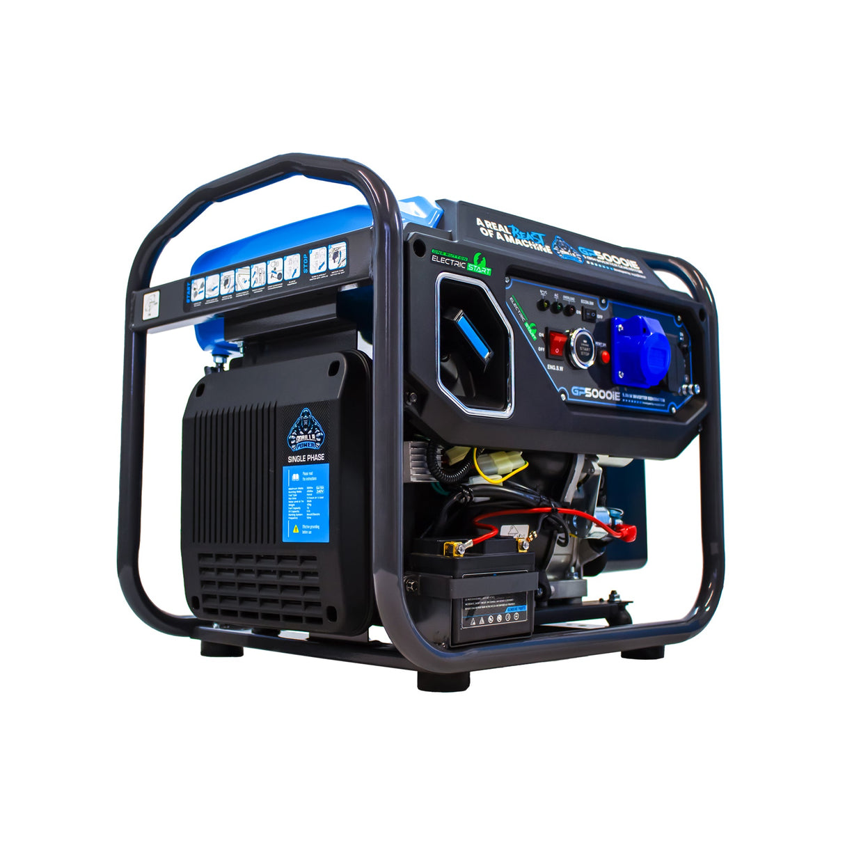 Gorilla Power 5000W Inverter Open Frame Generator with Electric Start