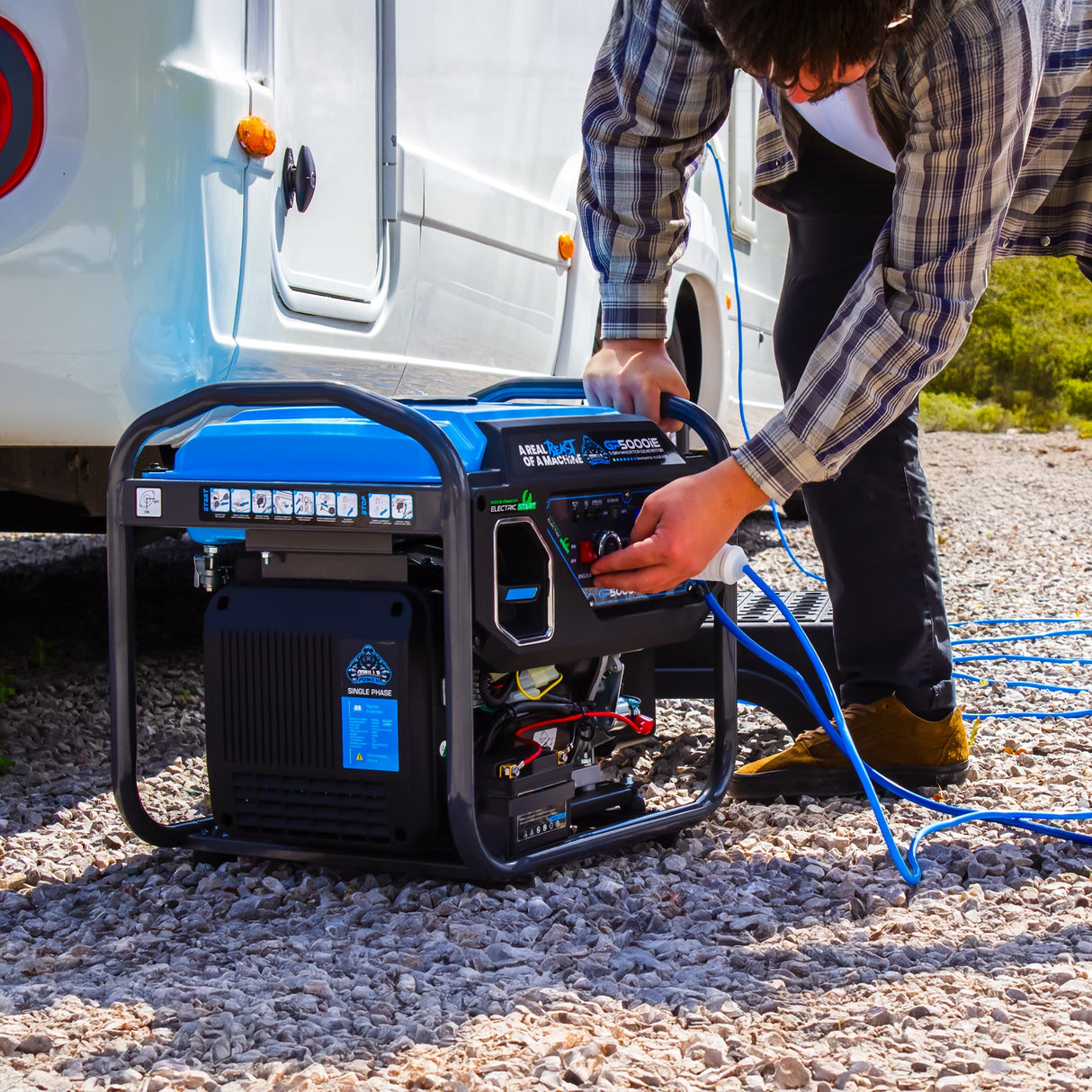 Gorilla Power 5000W Inverter Open Frame Generator with Electric Start