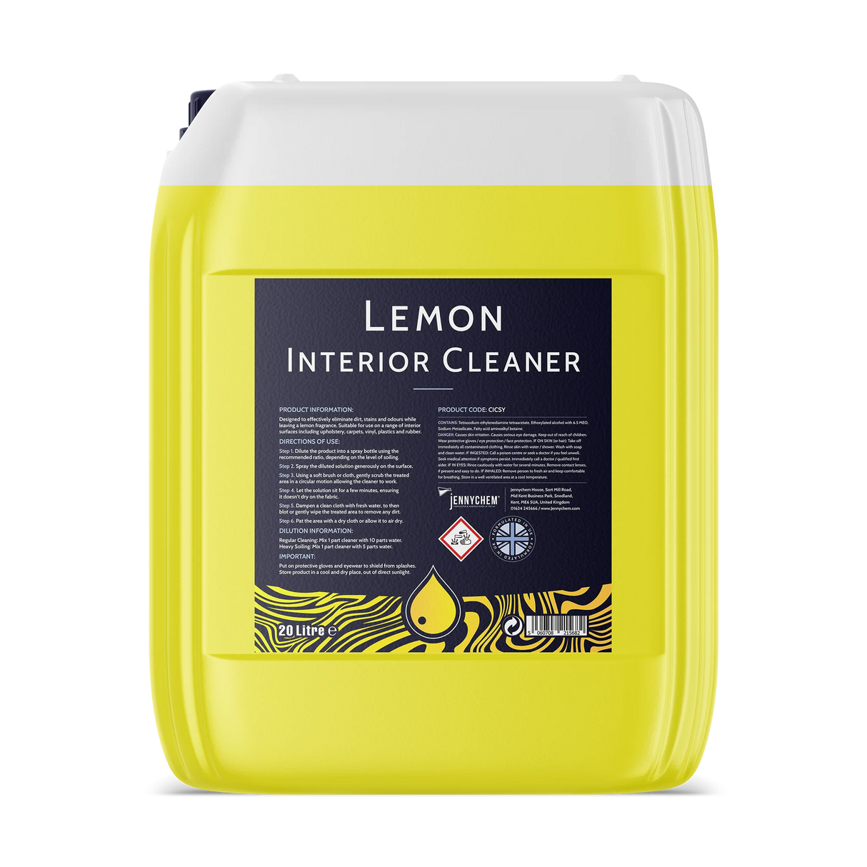 Jennychem Lemon Interior Cleaner 20L | Powerful Deep Clean Solution