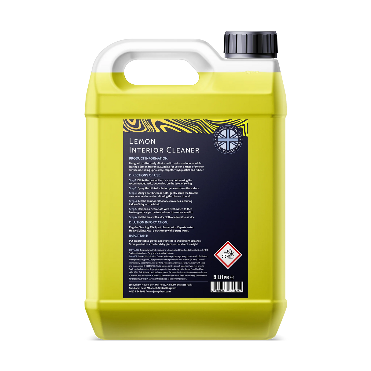 Jennychem Lemon Interior Cleaner | Powerful Deep Clean Solution 5L