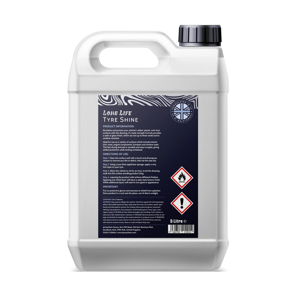 Jennychem Long Life Tyre Shine | Revitalize Rubber, Plastic & Vinyl 5L