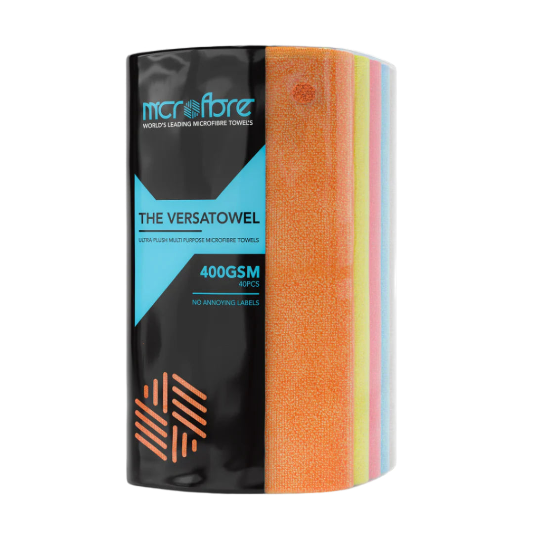 Versatowel Mixed Plush Microfibre Towel 400GSM - 40 Pack