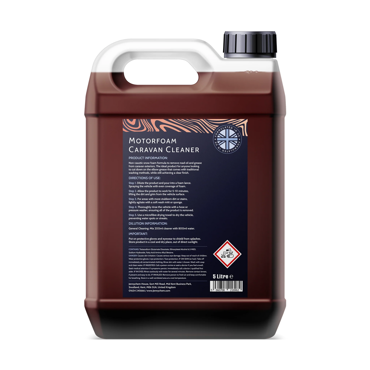 Jennychem Motorfoam Caravan Cleaner 5L | Non-Caustic Snow Foam