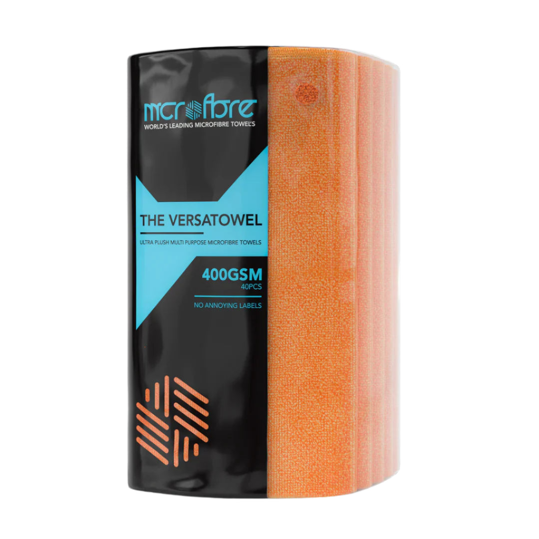 Versatowel Orange Plush Microfibre Towel 400GSM - 40 Pack