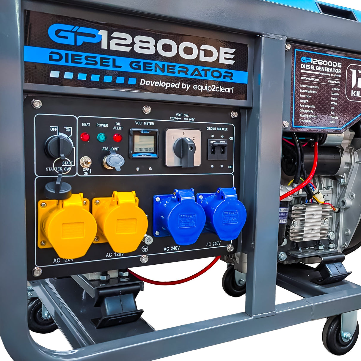 Gorilla Power 12800W Diesel Generator with Key Start - GP12800DE