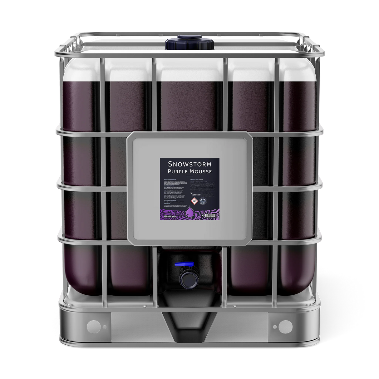Jennychem Snowstorm Purple Mousse 1000L | Purple Trade Snow Foam