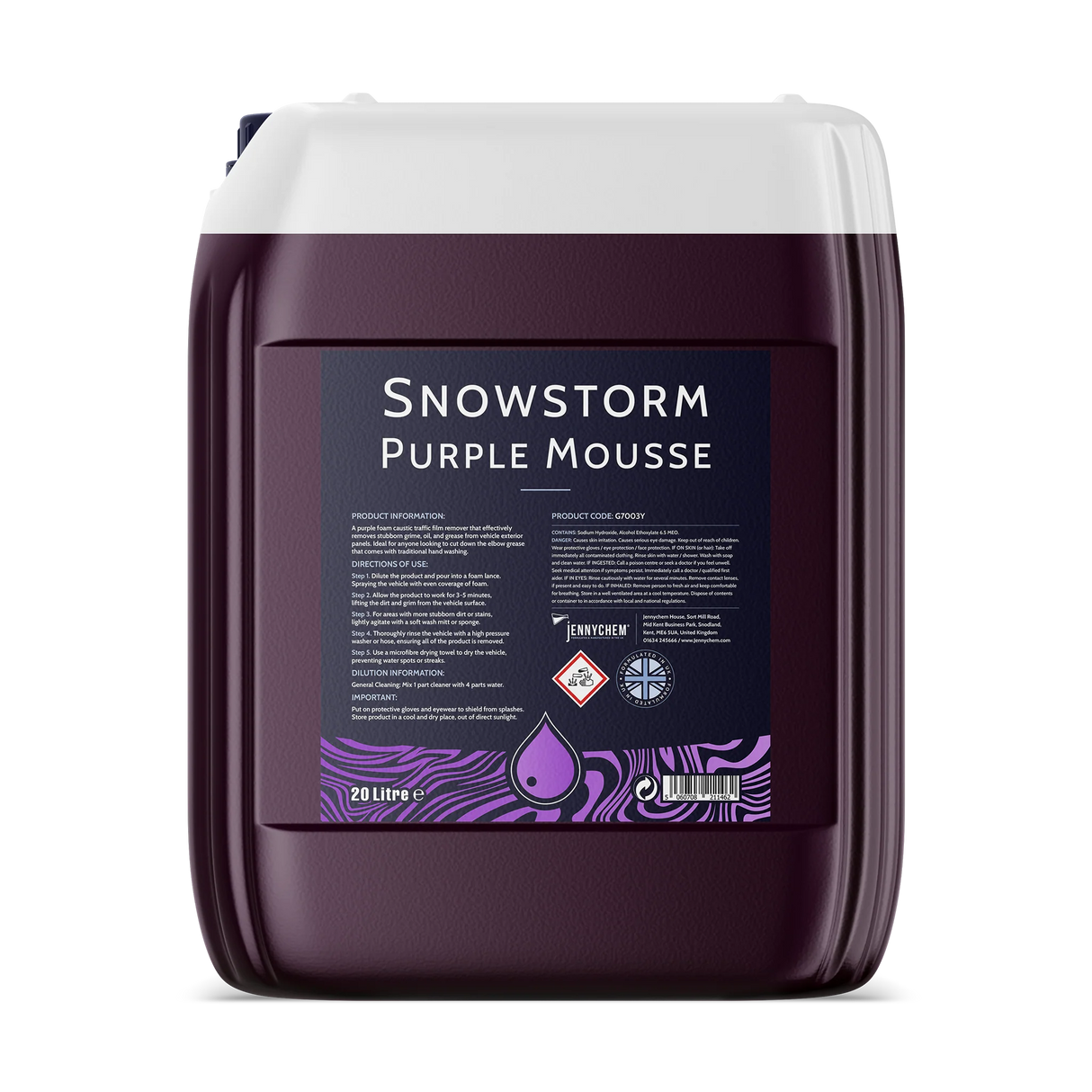 Jennychem Snowstorm Purple Mousse 20L | Purple Trade Snow Foam