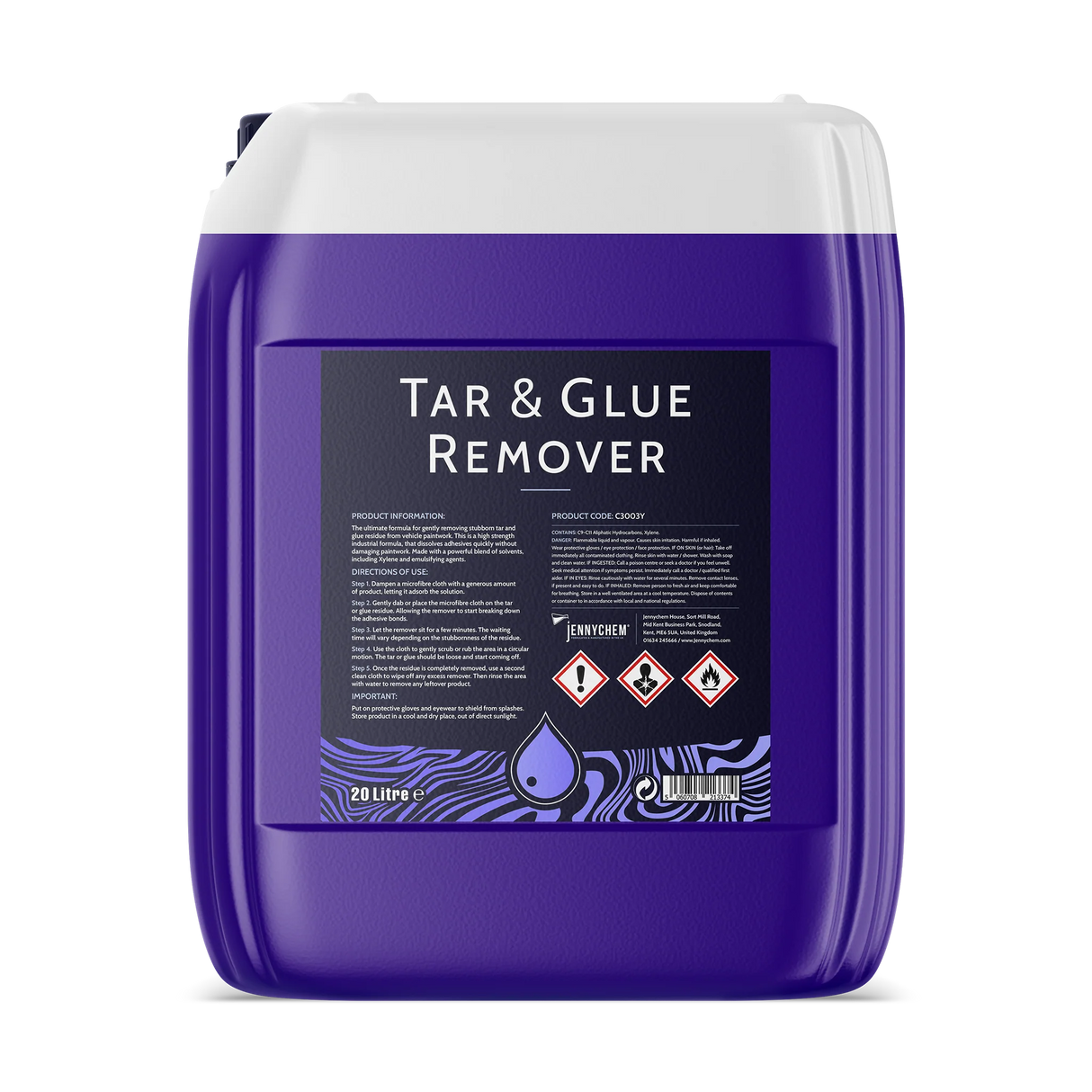 Jennychem Tar & Gluer Remover (Solvent) 5L Residue Removing Cleaner
