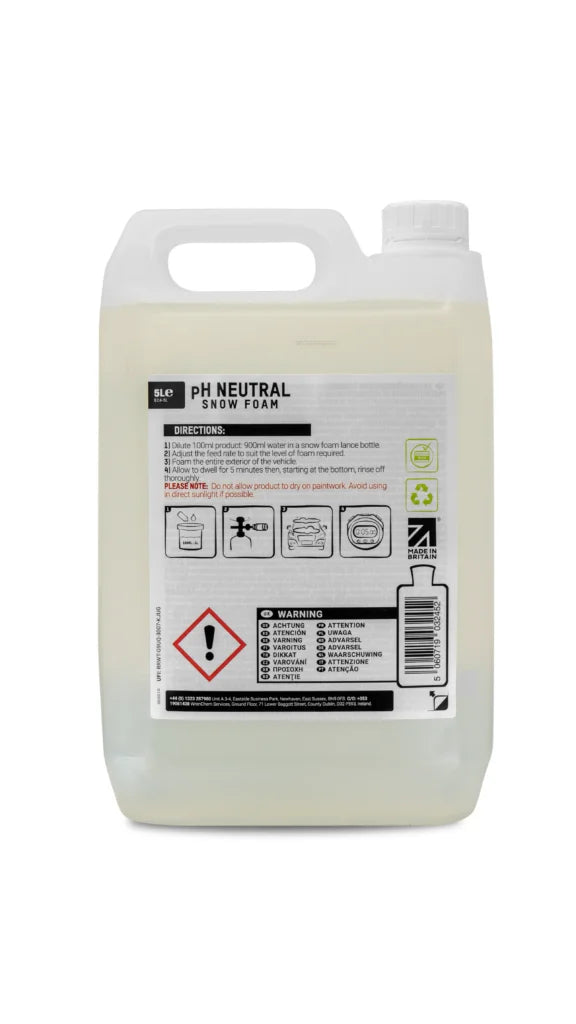 ValetPRO pH Neutral Snow Foam | Wax & Ceramic Coating Safe 5L