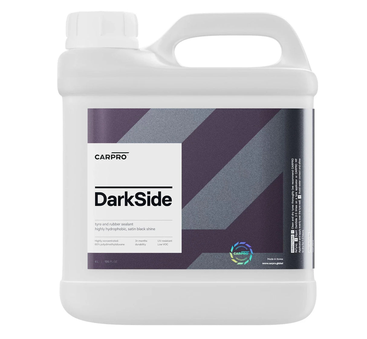 CARPRO Darkside Tyre & Rubber Sealant | Satin Finish Coating 4L