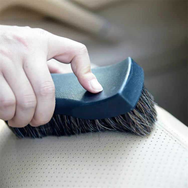 Horse Hair Leather Upholstery Brush | Soft Bristle Leather Brush