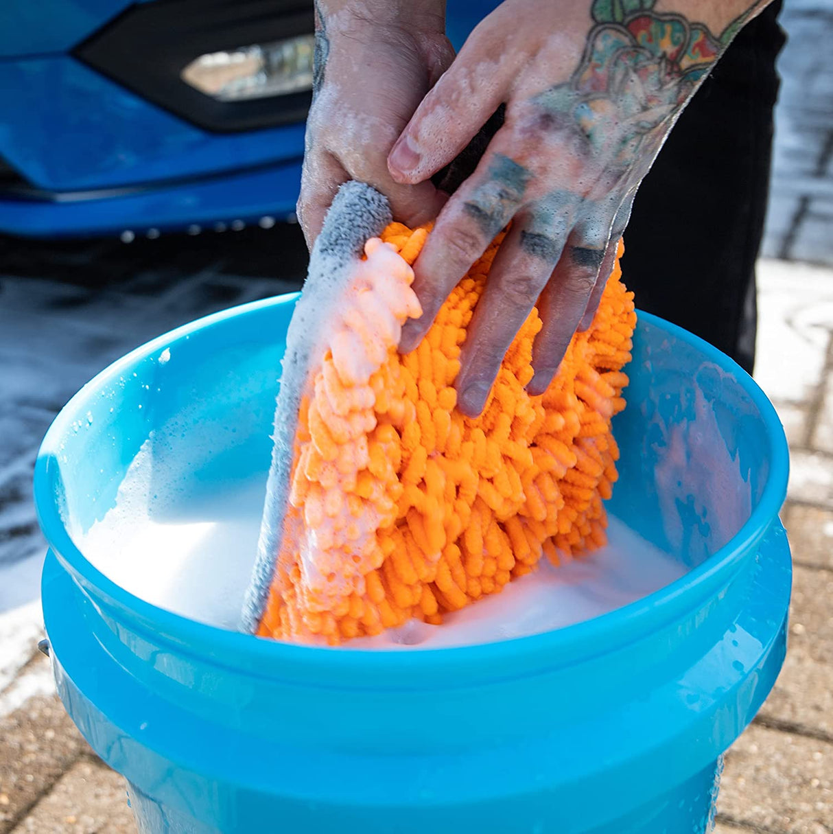 Meguairs Hybrid Wash Mitt | Super Soft Noodle Wash Mitt