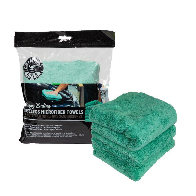 Chemical Guys Happy Ending Towel (3 Pack) GREEN - Just Car Care