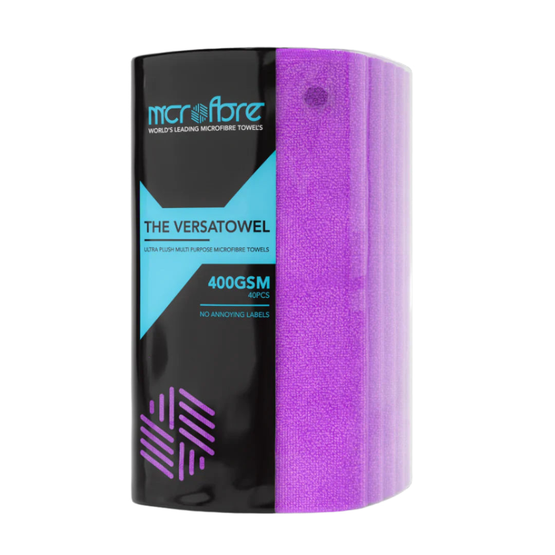 Versatowel Purple Plush Microfibre Towel 400GSM - 40 Pack