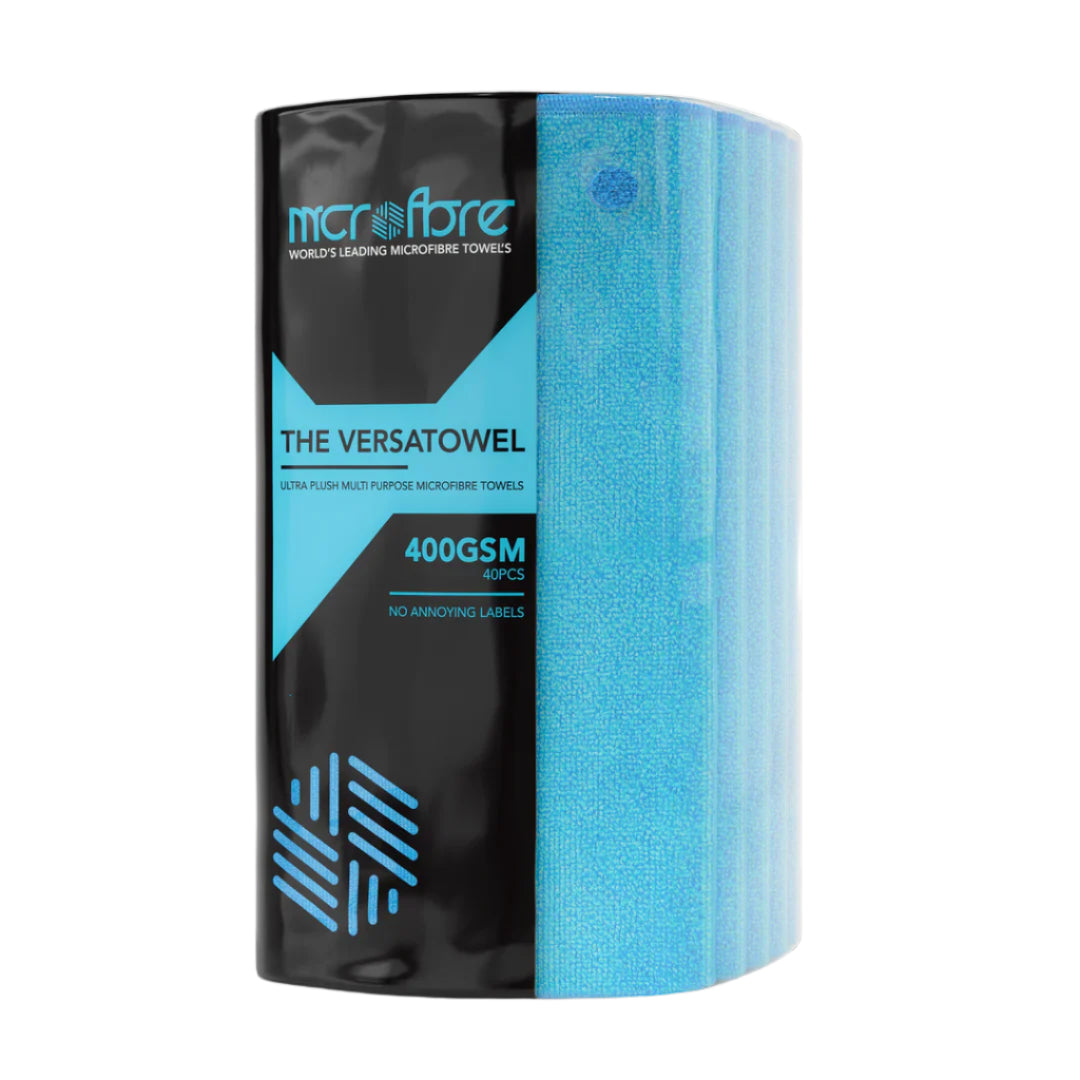 Versatowel Blue Plush Microfibre Towel 400GSM - 40 Pack
