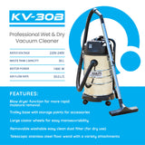 Kiam KV30B 1400W Professional Wet & Dry Vacuum with Blower Function