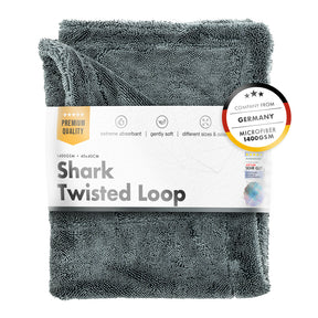 Chemicalworkz Shark Twisted Loop Drying Towel - 80 x 50cm - Grey