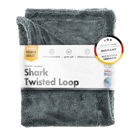 Chemicalworkz Shark Twisted Loop Drying Towel - 80 x 50cm - Grey