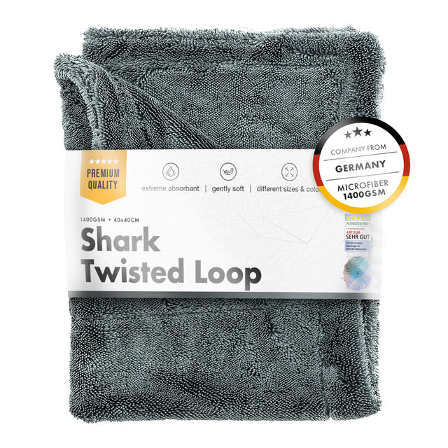 Chemicalworkz Shark Twisted Loop Drying Towel - 80 x 50cm - Grey