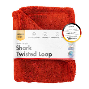 Chemicalworkz Shark Twisted Loop Drying Towel - 80 x 50cm - Red