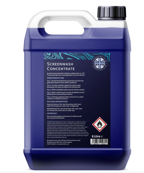 Jennychem Regular Concentrated Screenwash 5L | Dilutable