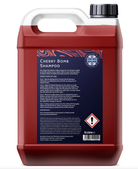 Jennychem Cherry Bomb Car Shampoo 5L | Powerful Car Wash Shampoo