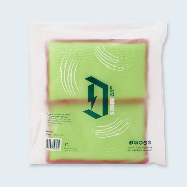 Duel Interior Scrubbing Pad | Car Interior Cleaning Tool 4 Pack