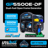 Gorilla Power 5500W Dual-Fuel Generator with Electric Start GP5500E-DF