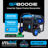 Gorilla Power 8000W Inverter Open Frame Generator with Electric Start