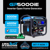 Gorilla Power 5000W Inverter Open Frame Generator with Electric Start 