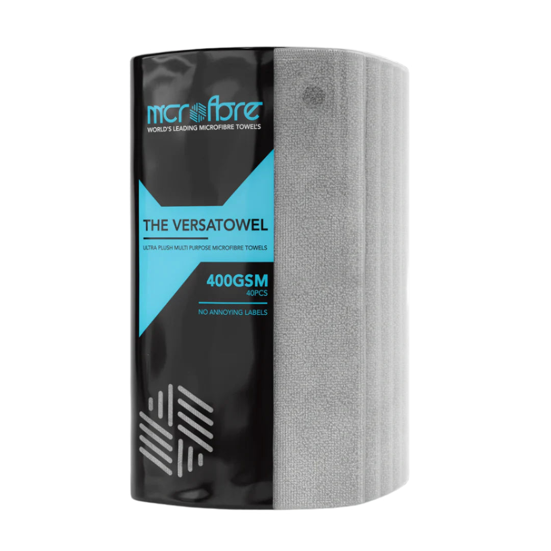 Versatowel Grey Plush Microfibre Towel 400GSM - 40 Pack