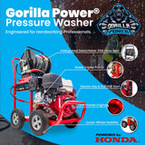Kiam GORILLA POWER® 3600PSI Petrol Pressure Washer Honda GX390 Engine