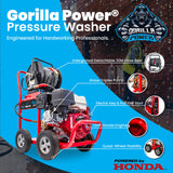 Kiam GORILLA POWER 3200PSI 21LPM 13HP Pressure Washer Honda GX390 