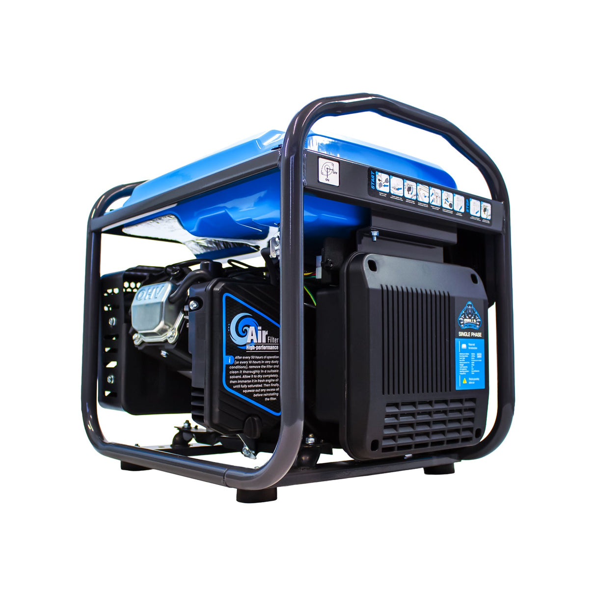 Gorilla Power 5000W Inverter Open Frame Generator with Electric Start 