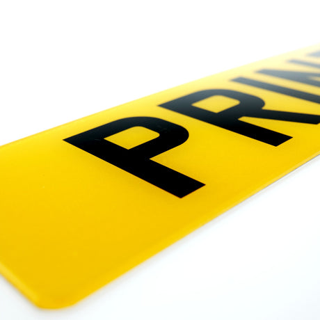 Printed Number Plates