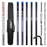 Clamped Carbon Fibre Gutter Vacuum Pole Kits (51mm Diameter) 20ft-40ft