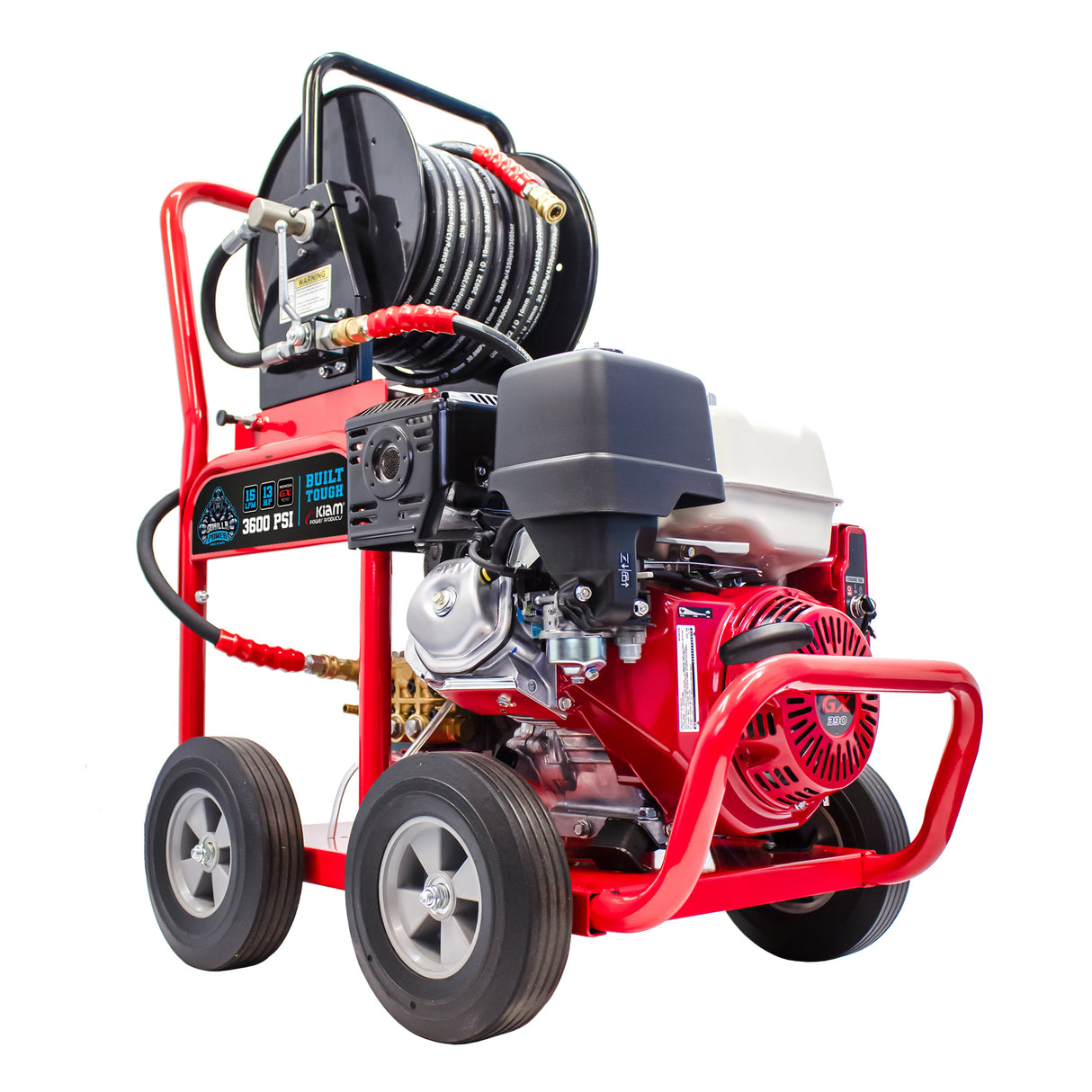 Kiam GORILLA POWER® 3600PSI Petrol Pressure Washer Honda GX390 Engine