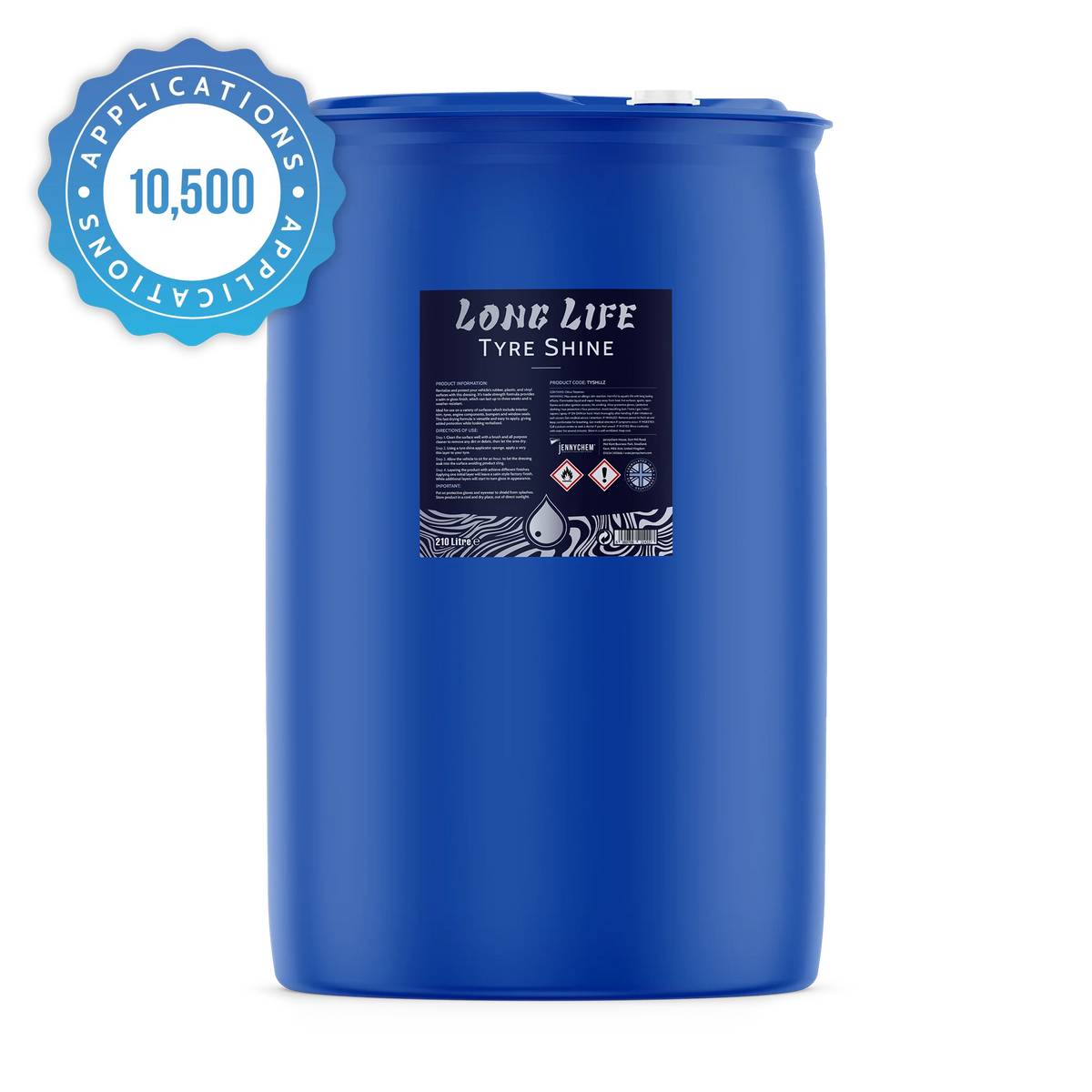 Jennychem Long Life Tyre Shine 210L | All Purpose Tyre & Trim Dressing
