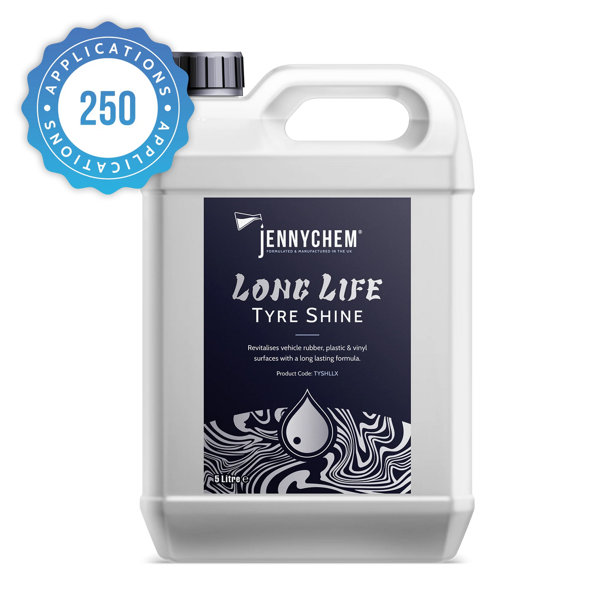 Jennychem Long Life Tyre Shine | Revitalize Rubber, Plastic & Vinyl