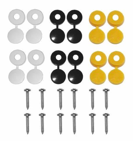 Screw & Cap number plate fixing kit