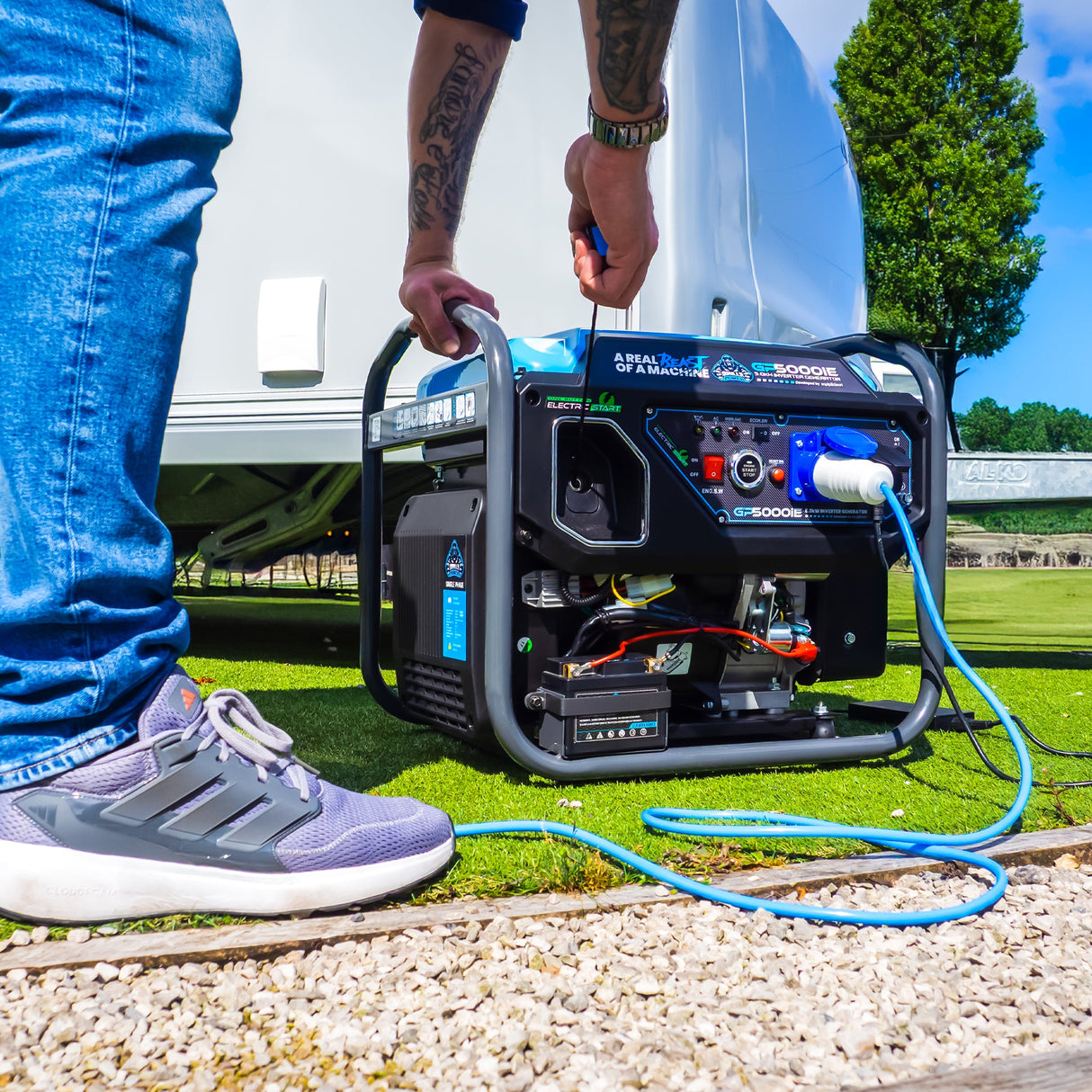 Gorilla Power 5000W Inverter Open Frame Generator with Electric Start 