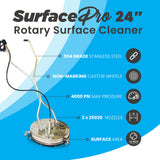 Kiam SurfacePro 24 Rotary Floor Steel Flat Surface Cleaner 24"