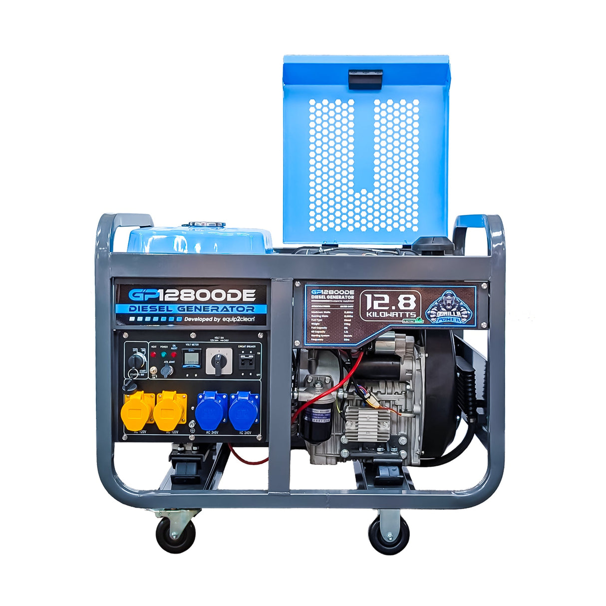 Gorilla Power 12800W Diesel Generator with Key Start - GP12800DE