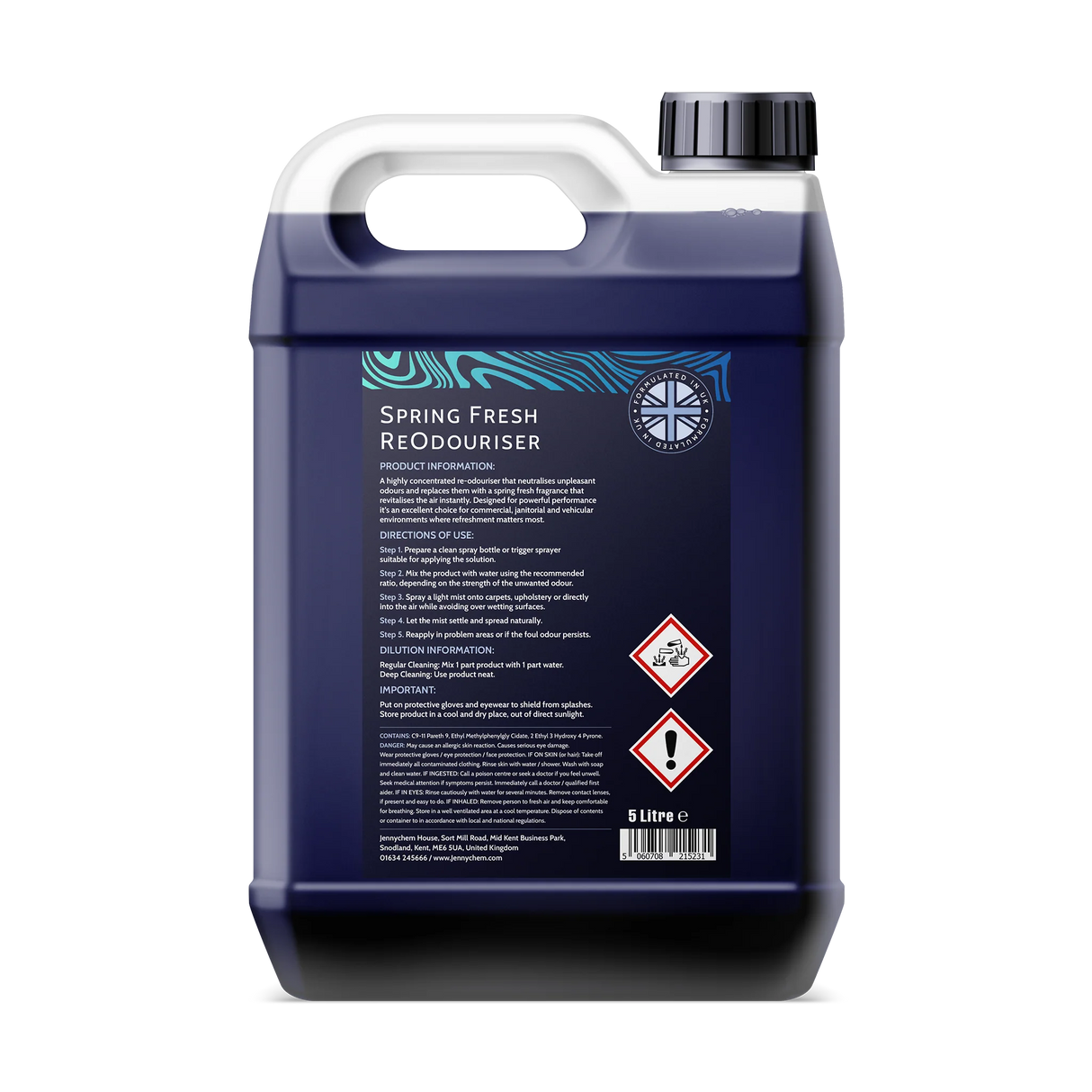 Jennychem Re-Odouriser Concentrate 5L | Dilutable Air Freshener - Spring Fresh