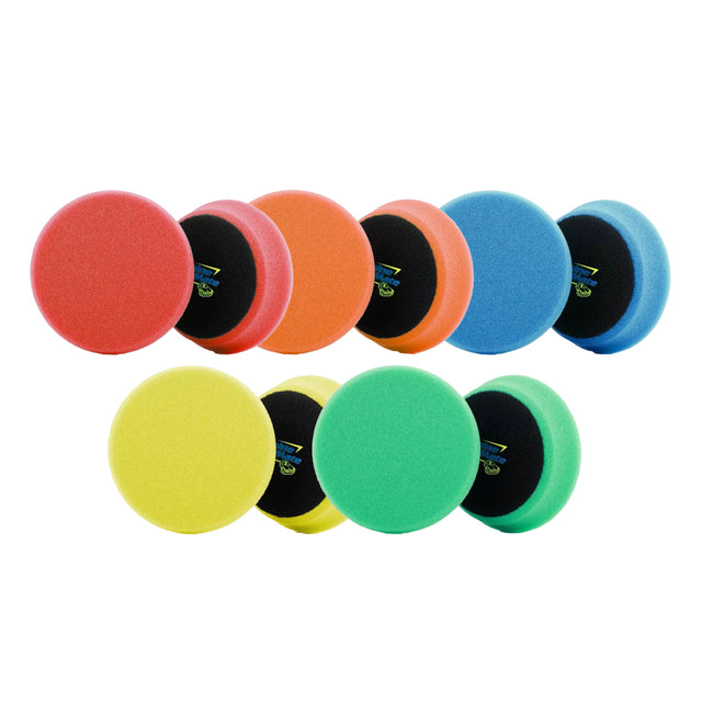 ShineMate Flat Foam Polishing Pad Bundle | 4 Inch Foam Pad Set