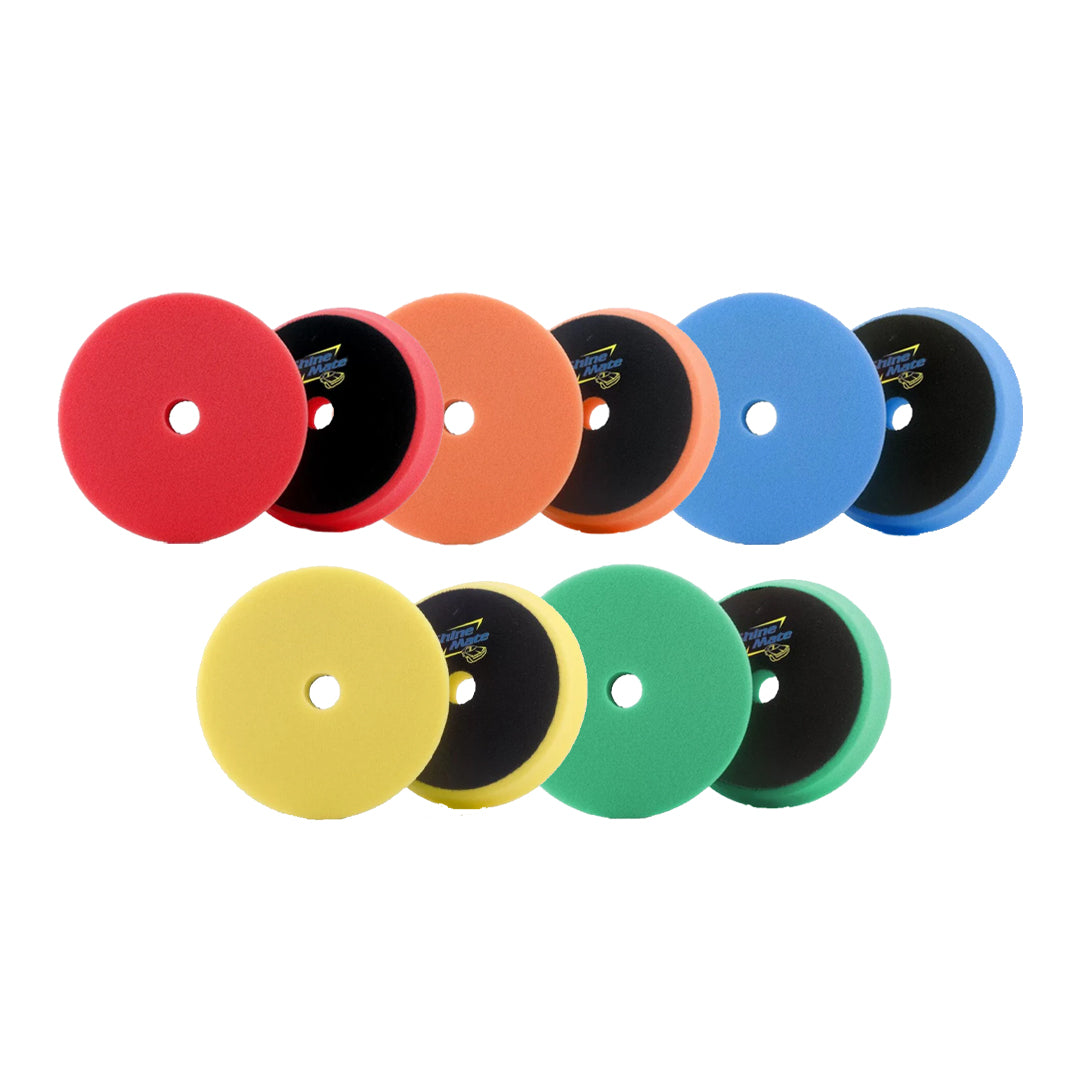 ShineMate Flat Foam Polishing Pad Bundle | 6 Inch Foam Pad Set